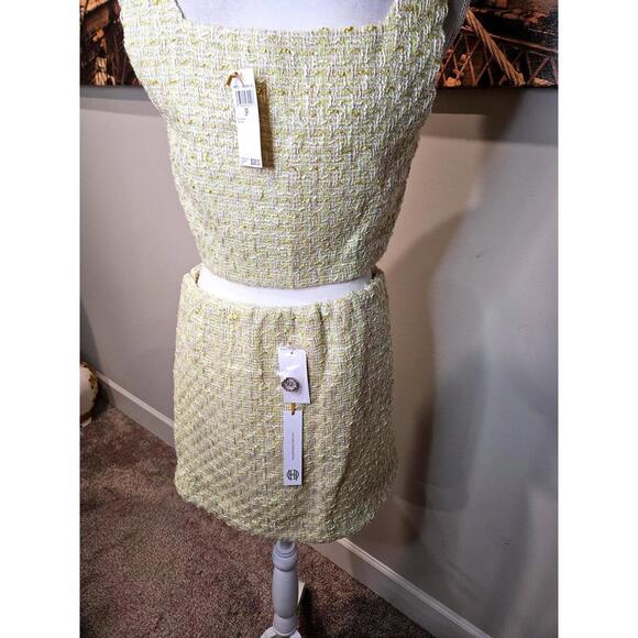 Nwt Revolve's House of Harlow Margarita Lime Cropped Top & Skirt  304 - Picture 2 of 12